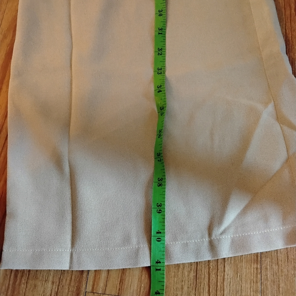 SHEIN Tan Super High‑Waist Wide‑Leg Pants w/Matching Bow Belt – Size XS - Picture 7 of 10